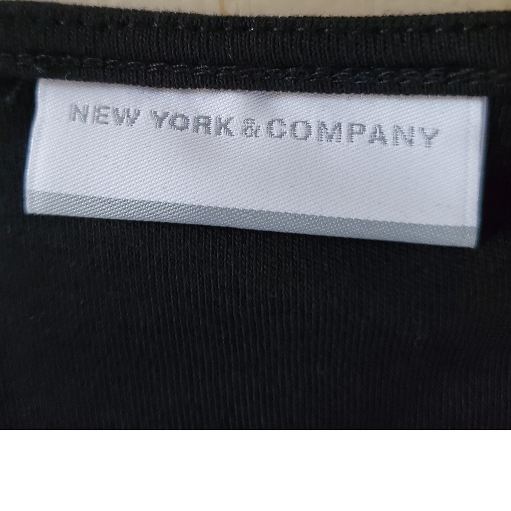 NY&C‎ NEW YORK & COMPANY Black Short Sleeve Casual Dress Size Small - Picture 3 of 8